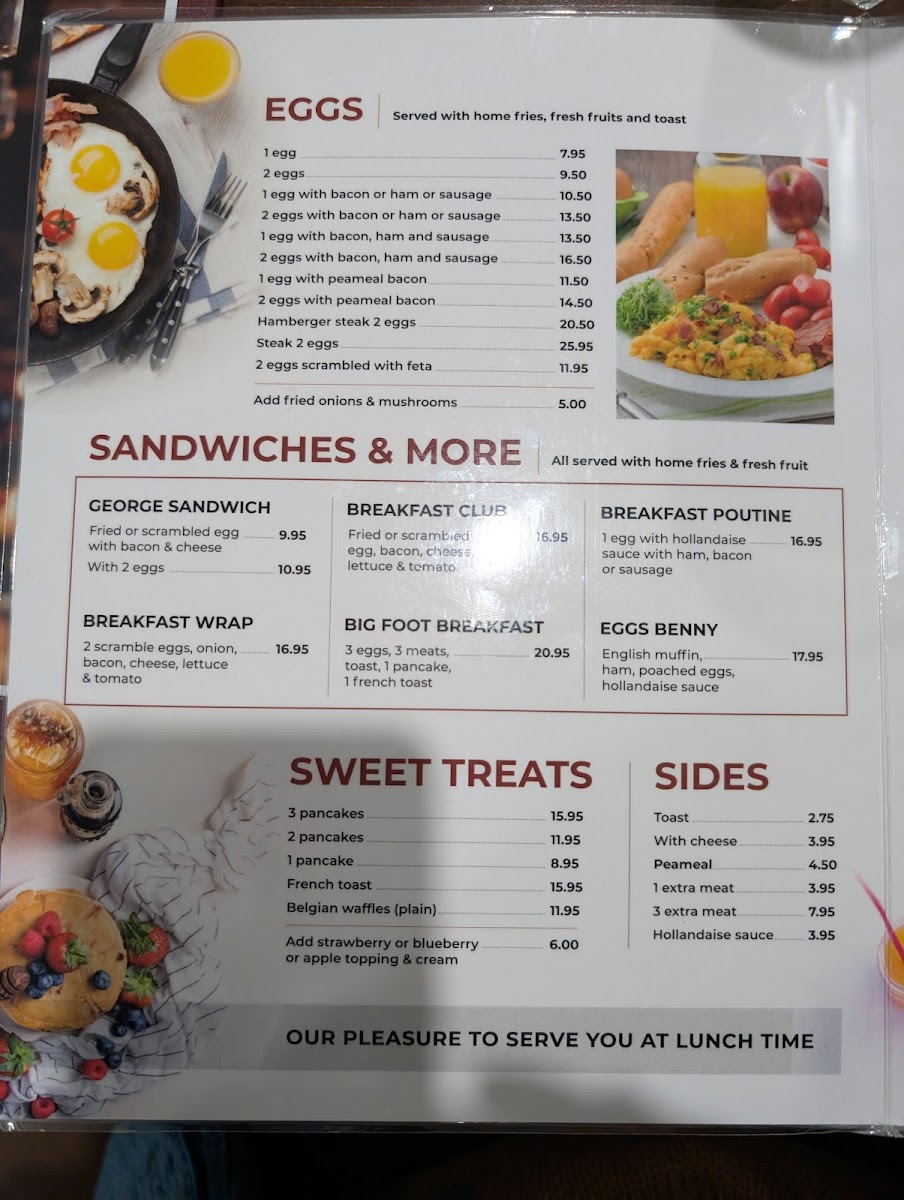 George's Dining Photo Menu 1