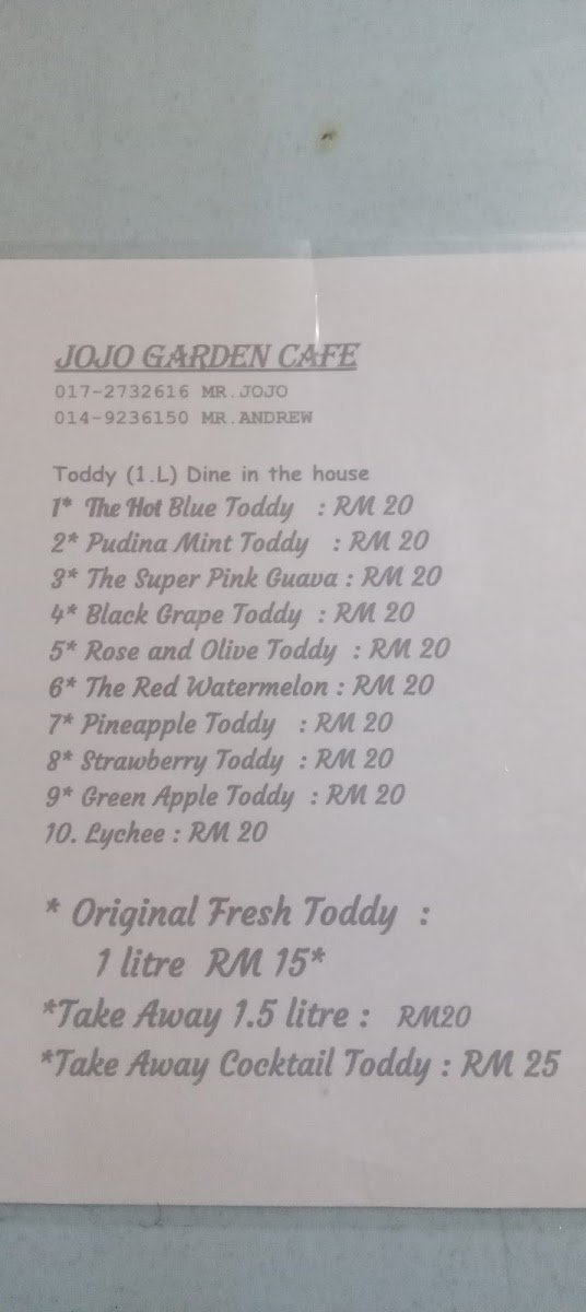 Bellamy Kitchen Toddy Photo Menu 5