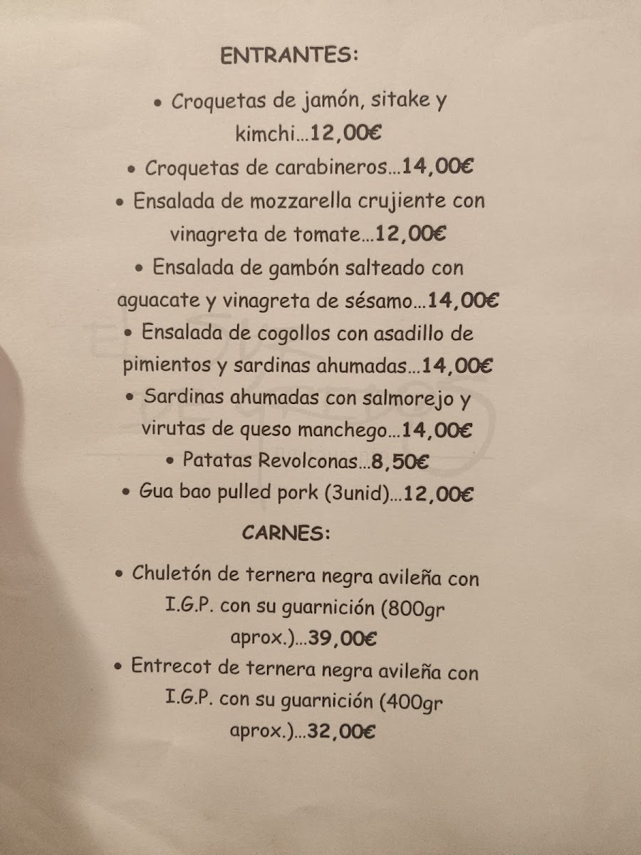 El Sur de Gredos Restaurante Photo Menu 2