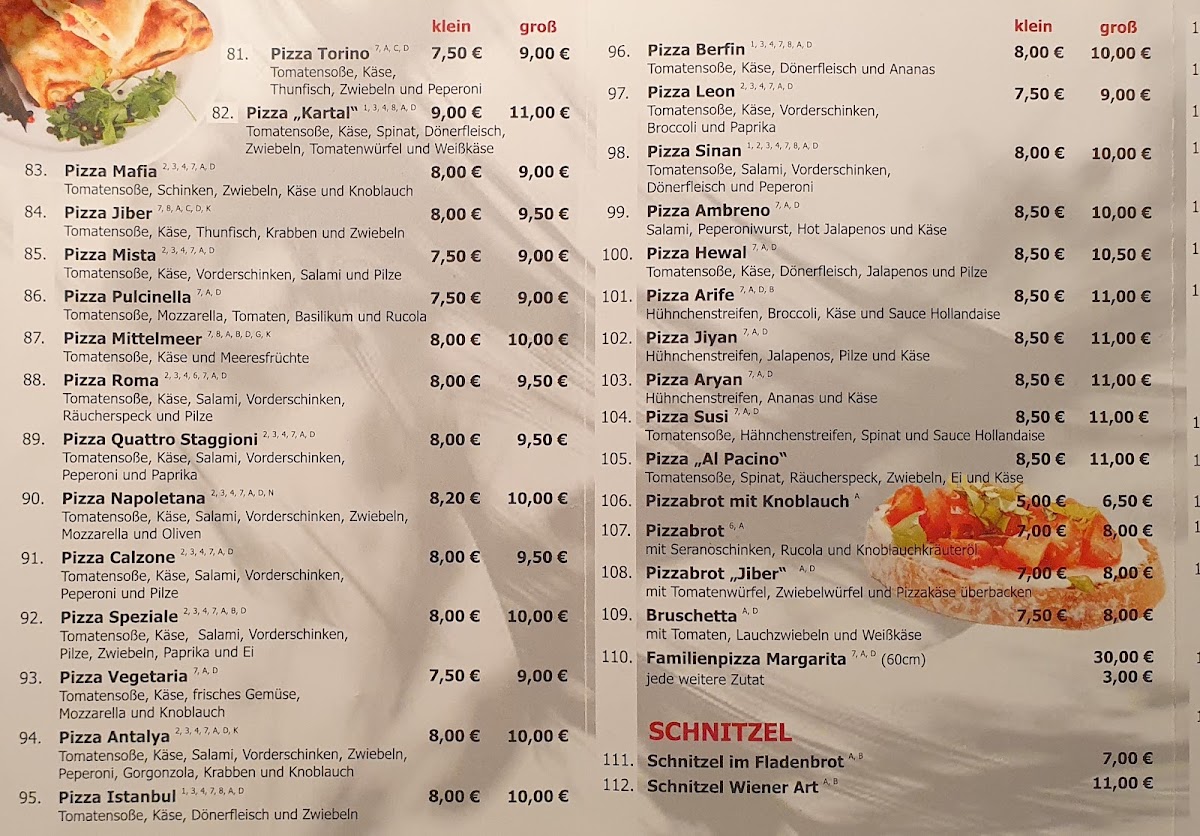 Pizza & Grillhaus Jiber - Sinan Kart Photo Menu 2