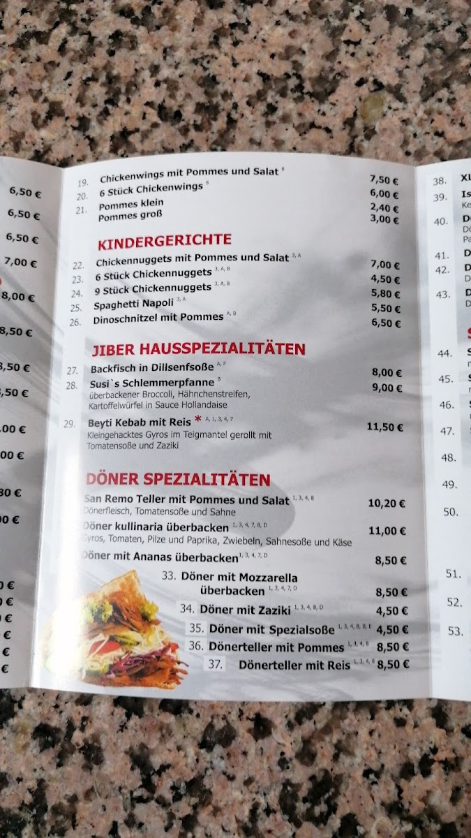 Pizza & Grillhaus Jiber - Sinan Kart Photo Menu 7