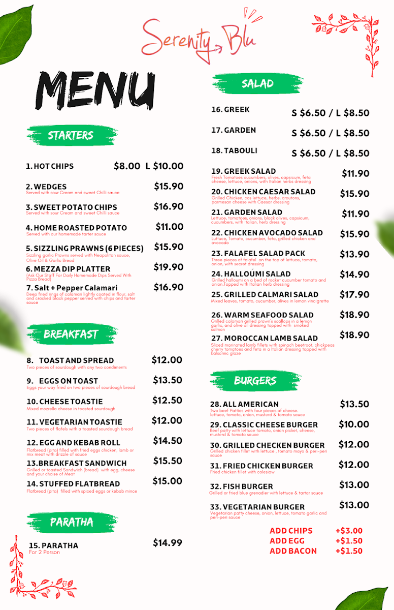 Serenity Blu kebab Photo Menu 2