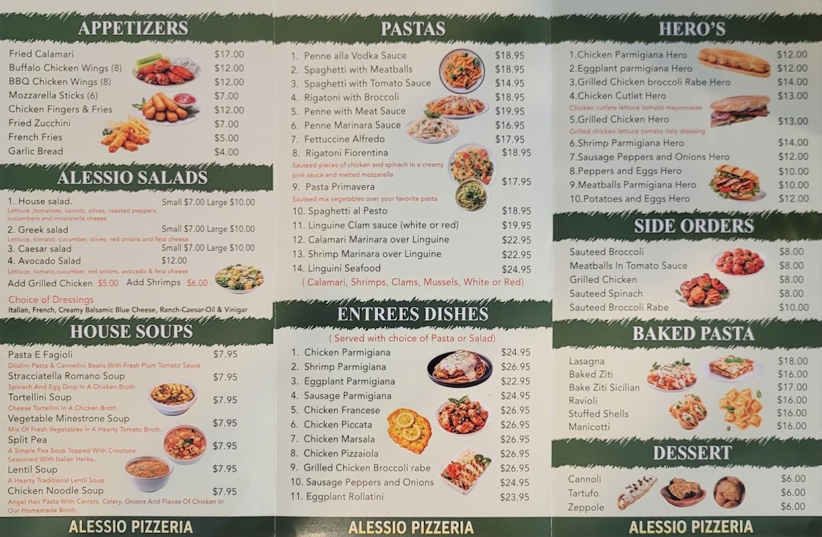 Alessio Pizzeria Photo Menu 2