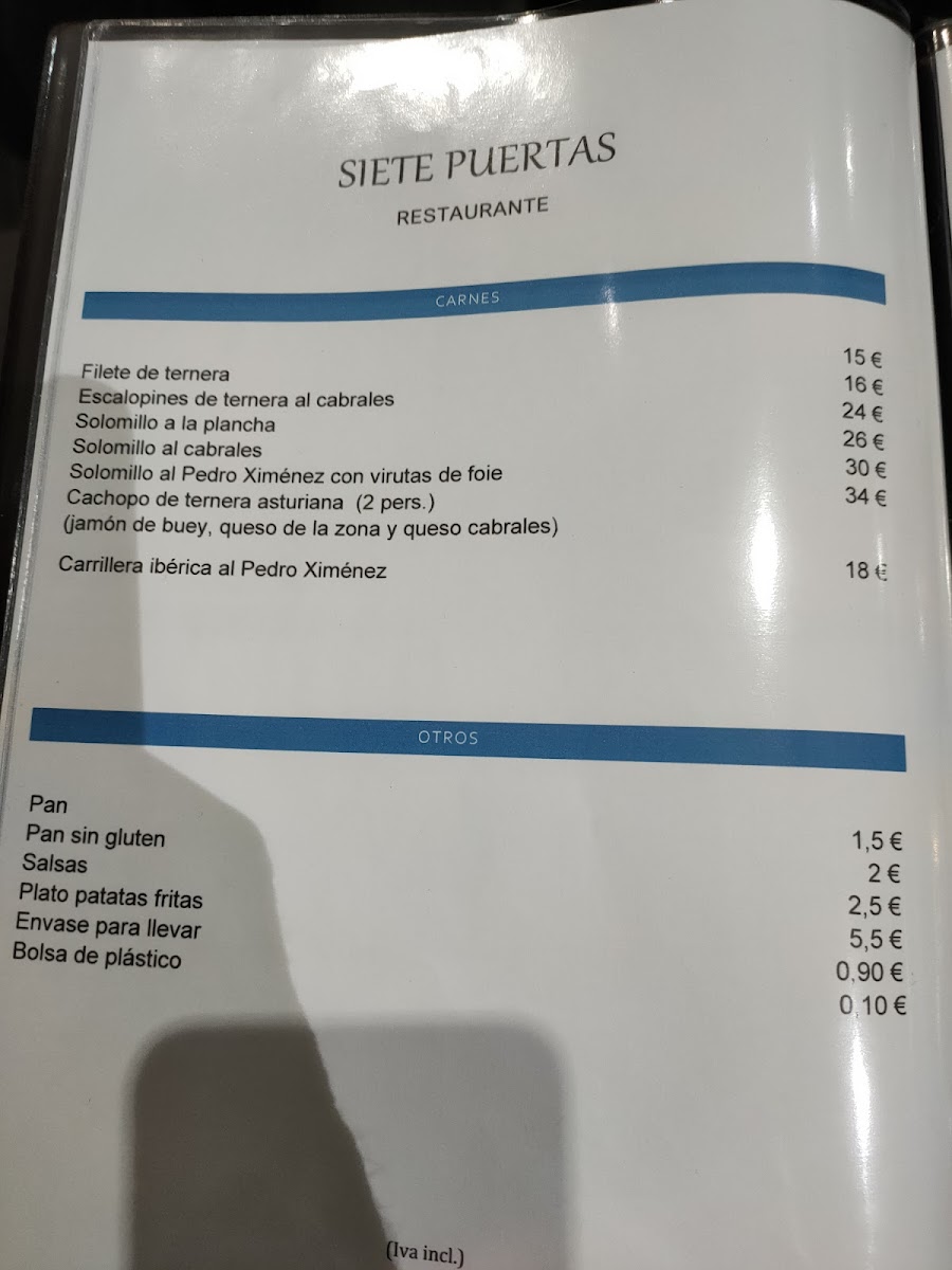 Restaurante Siete Puertas Photo Menu 7