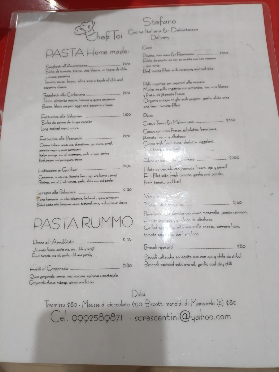 Stefano Cucina Italiana Photo Menu 6