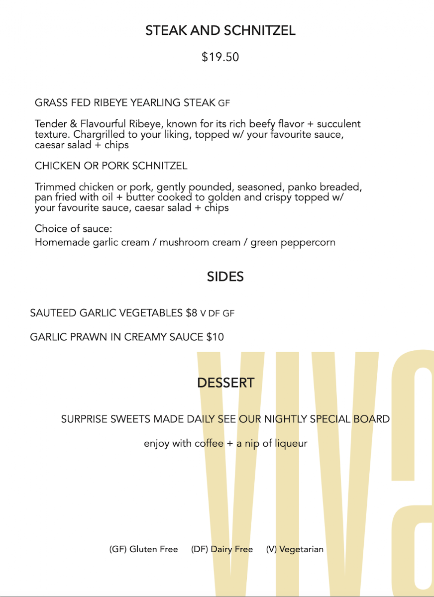 Viva Coochie Photo Menu 3