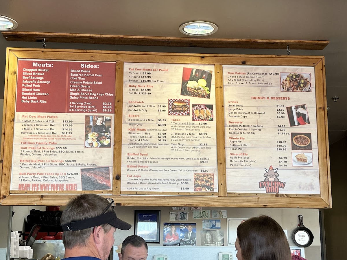 Fat Cow BBQ Photo Menu 3