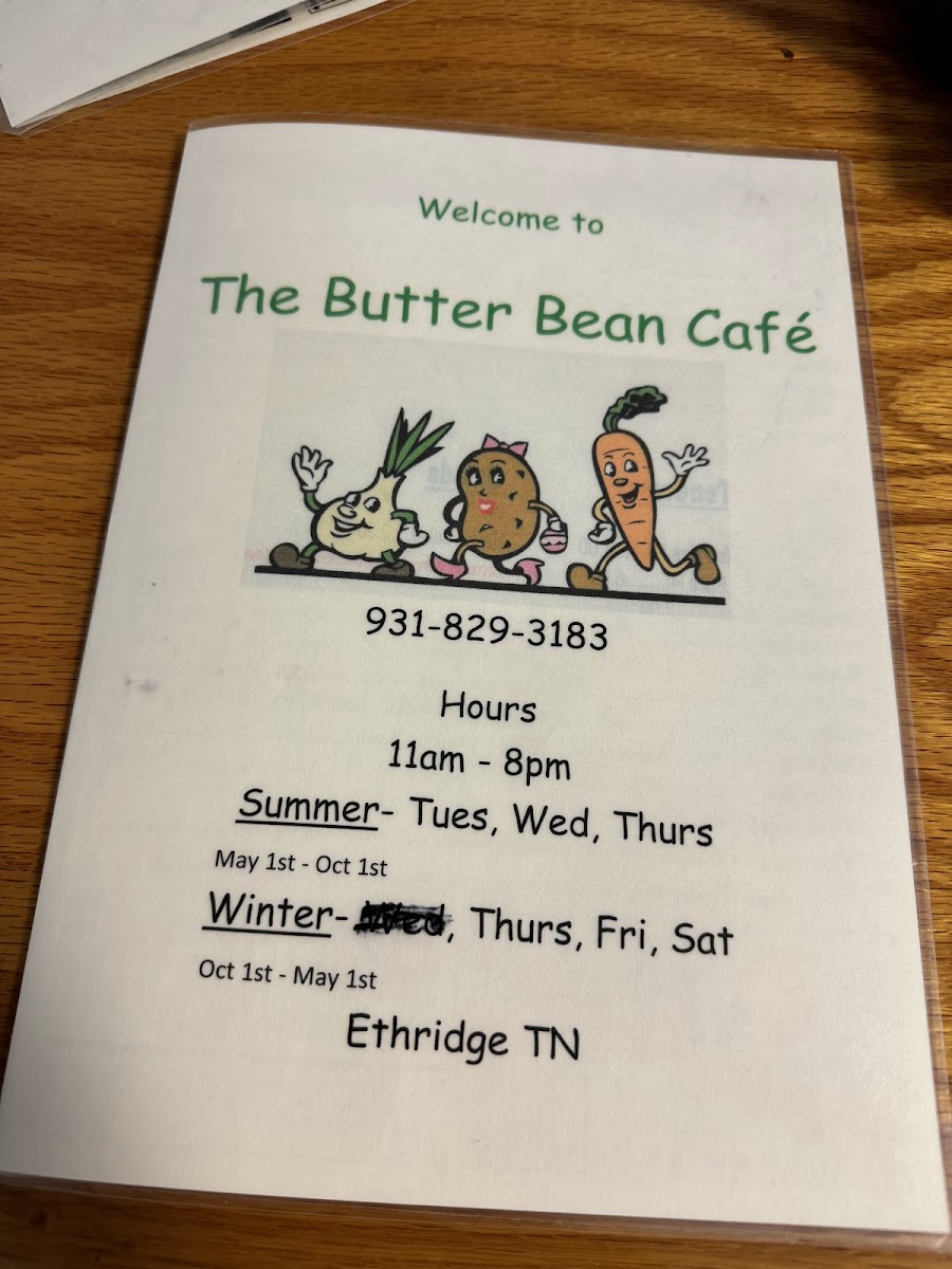The Butter Bean Café Photo Menu 3