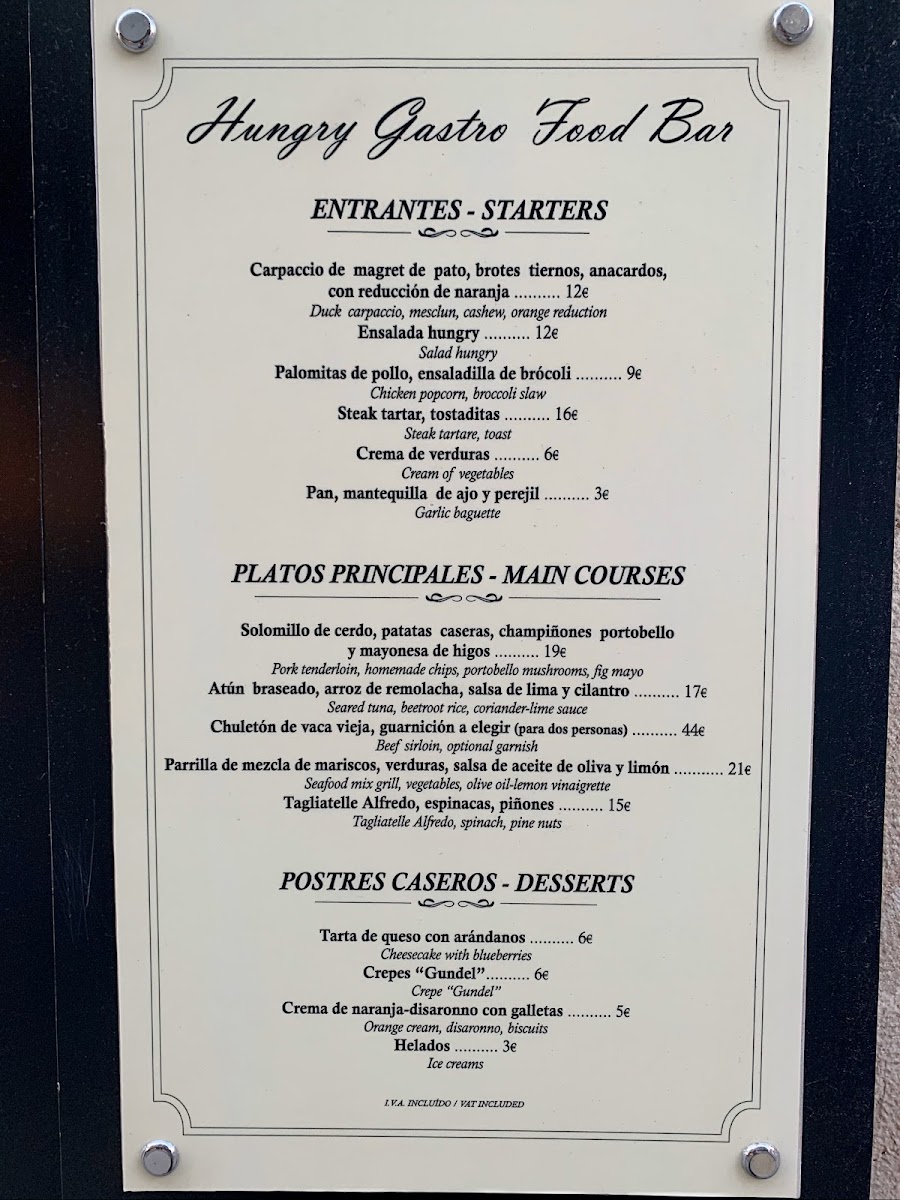 Hungry Gastro Food Bar Photo Menu 3