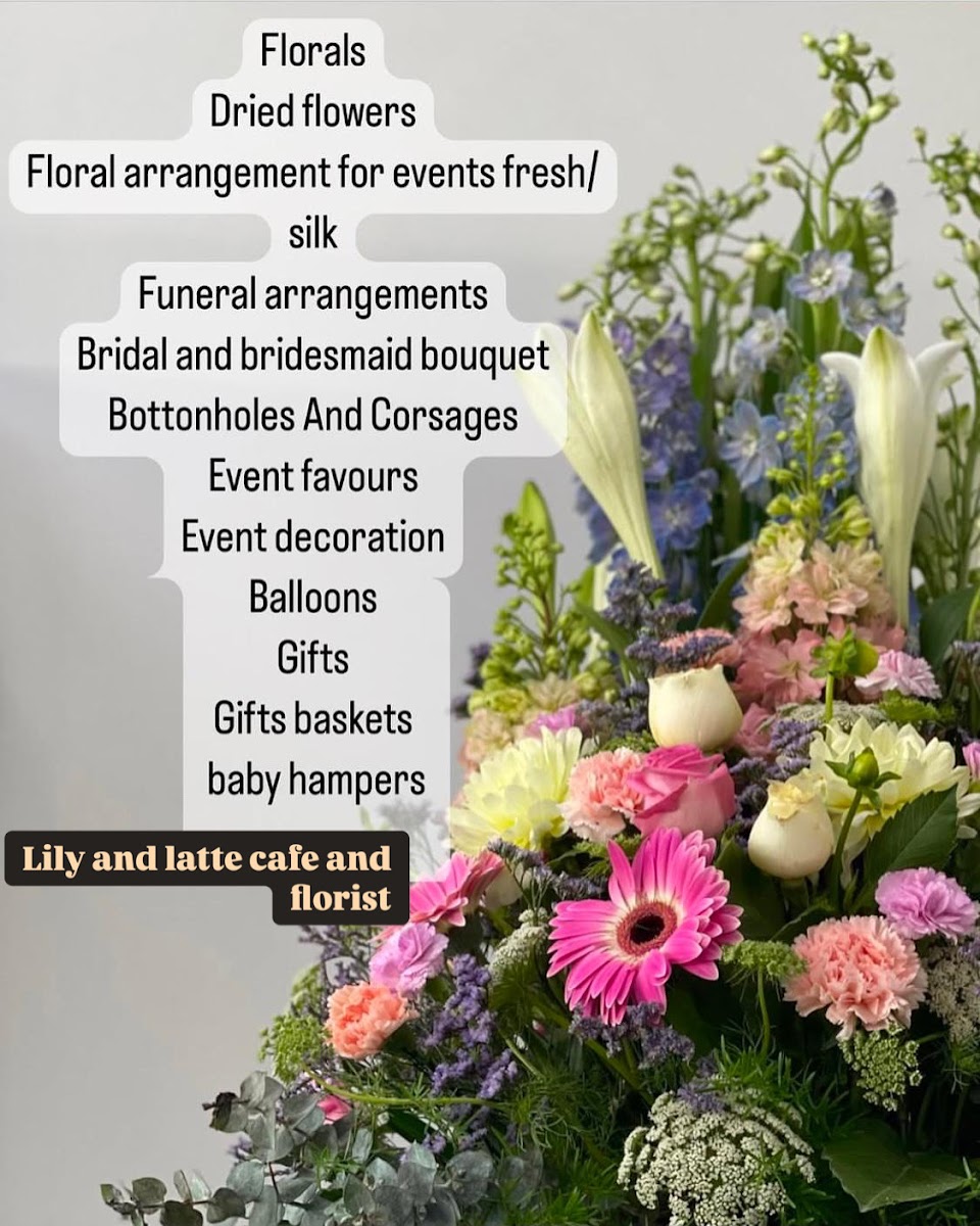 Lily & Latte Cafe and Florist Photo Menu 1