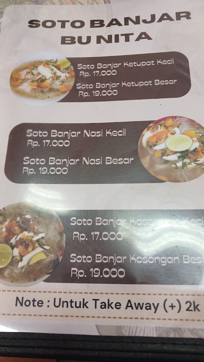 Soto Banjar Bu Nita Photo Menu 2