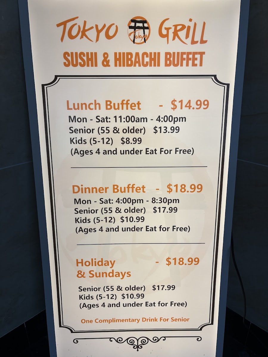Tokyo Grill Sushi & Hibachi Buffet Photo Menu 2