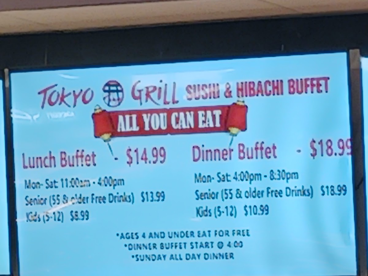 Tokyo Grill Sushi & Hibachi Buffet Photo Menu 5