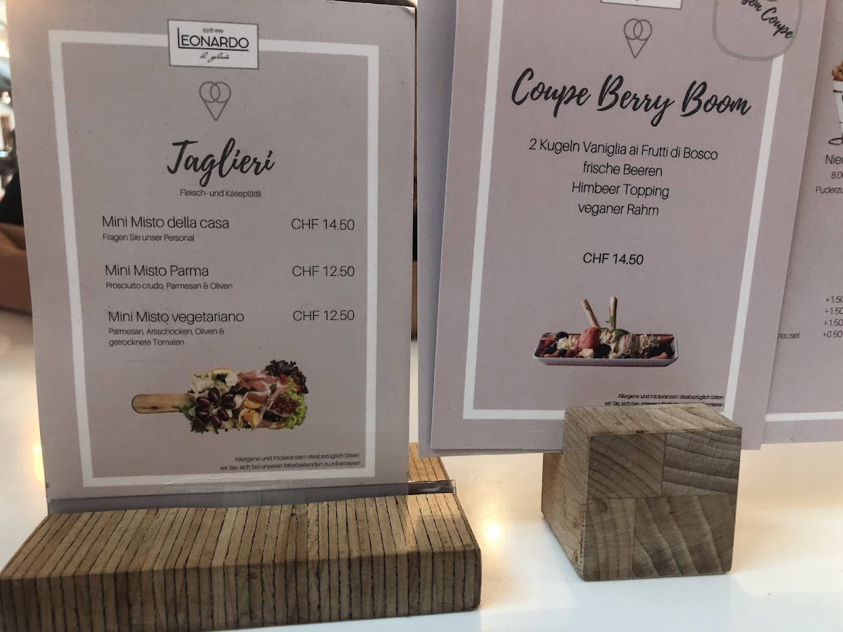 Gelateria Leonardo Glattzentrum Photo Menu 1