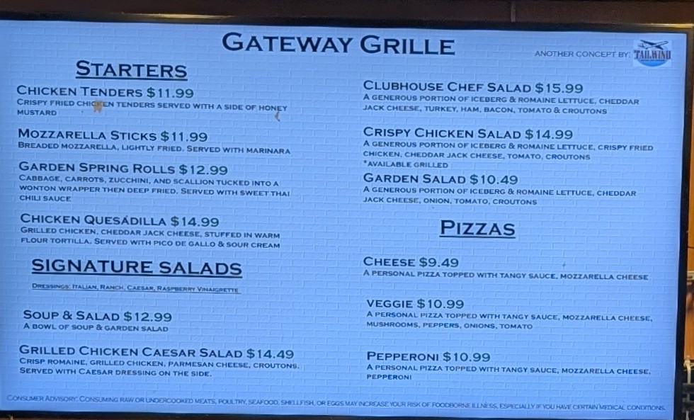 Gateway Grille Photo Menu 1