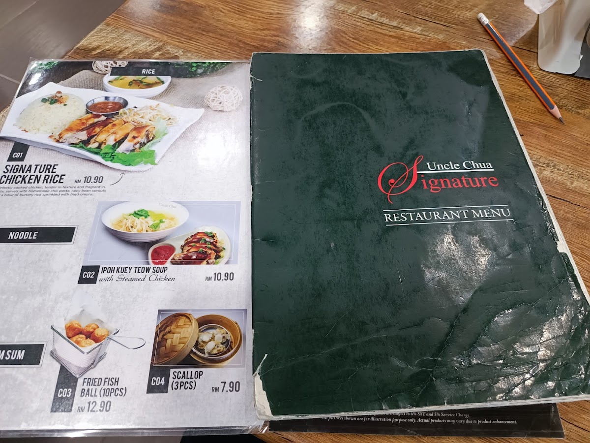 Uncle Chua Signature Photo Menu 5