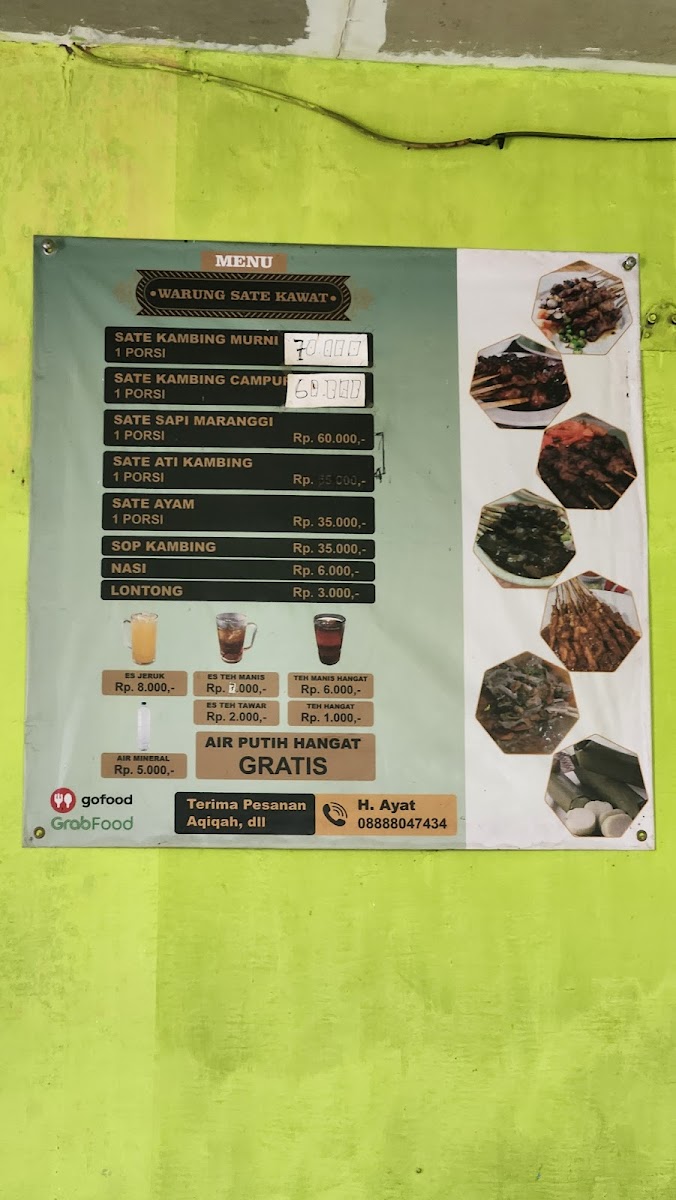Warung Sate Kawat Khas Betawi, Jagakarsa Photo Menu 2