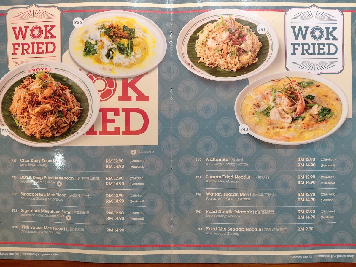 BOYA Nanyang Kopitiam -Tuaran Photo Menu 6