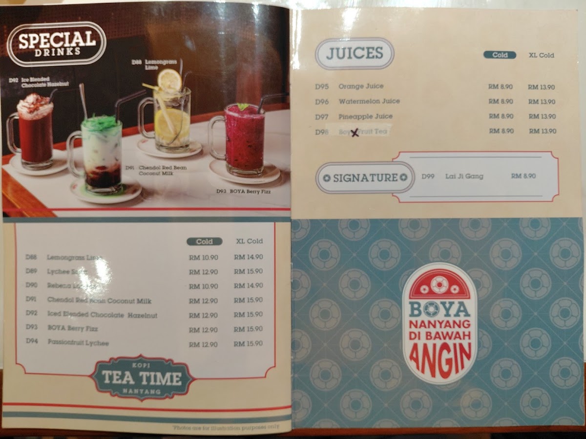 BOYA Nanyang Kopitiam -Tuaran Photo Menu 7