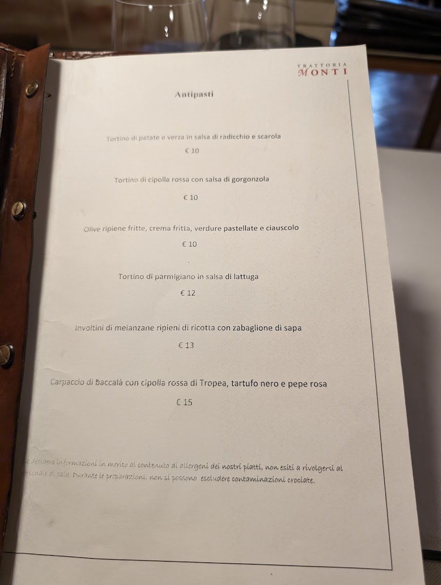 Trattoria Monti Photo Menu 3