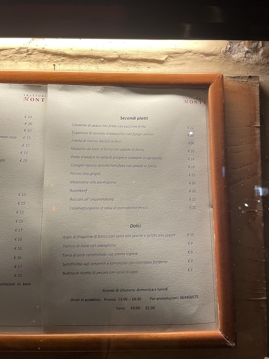 Trattoria Monti Photo Menu 6