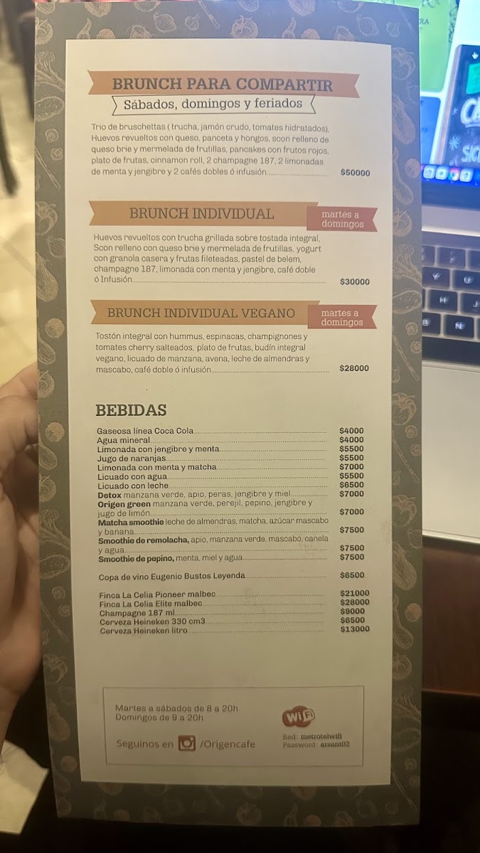 Origen Café Photo Menu 7