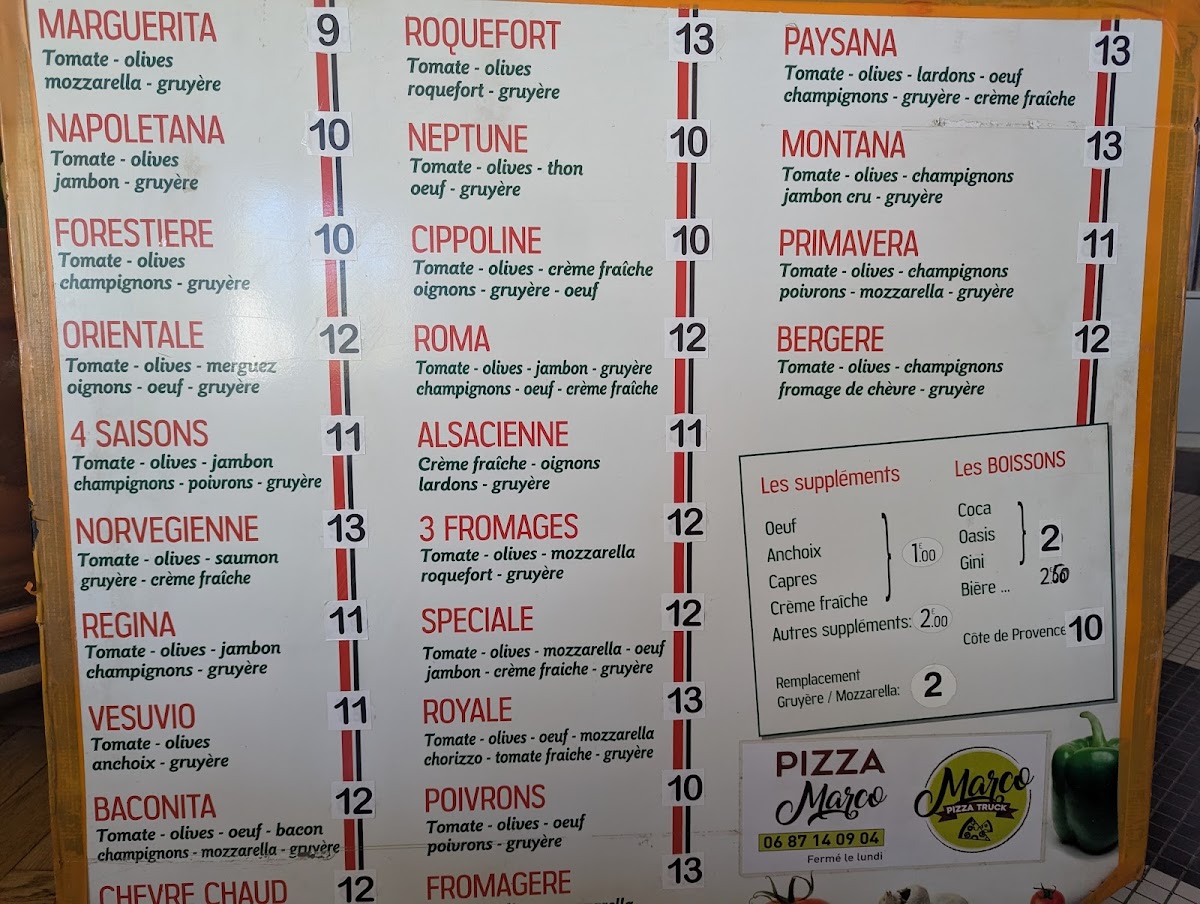 Pizza Marco Photo Menu 2