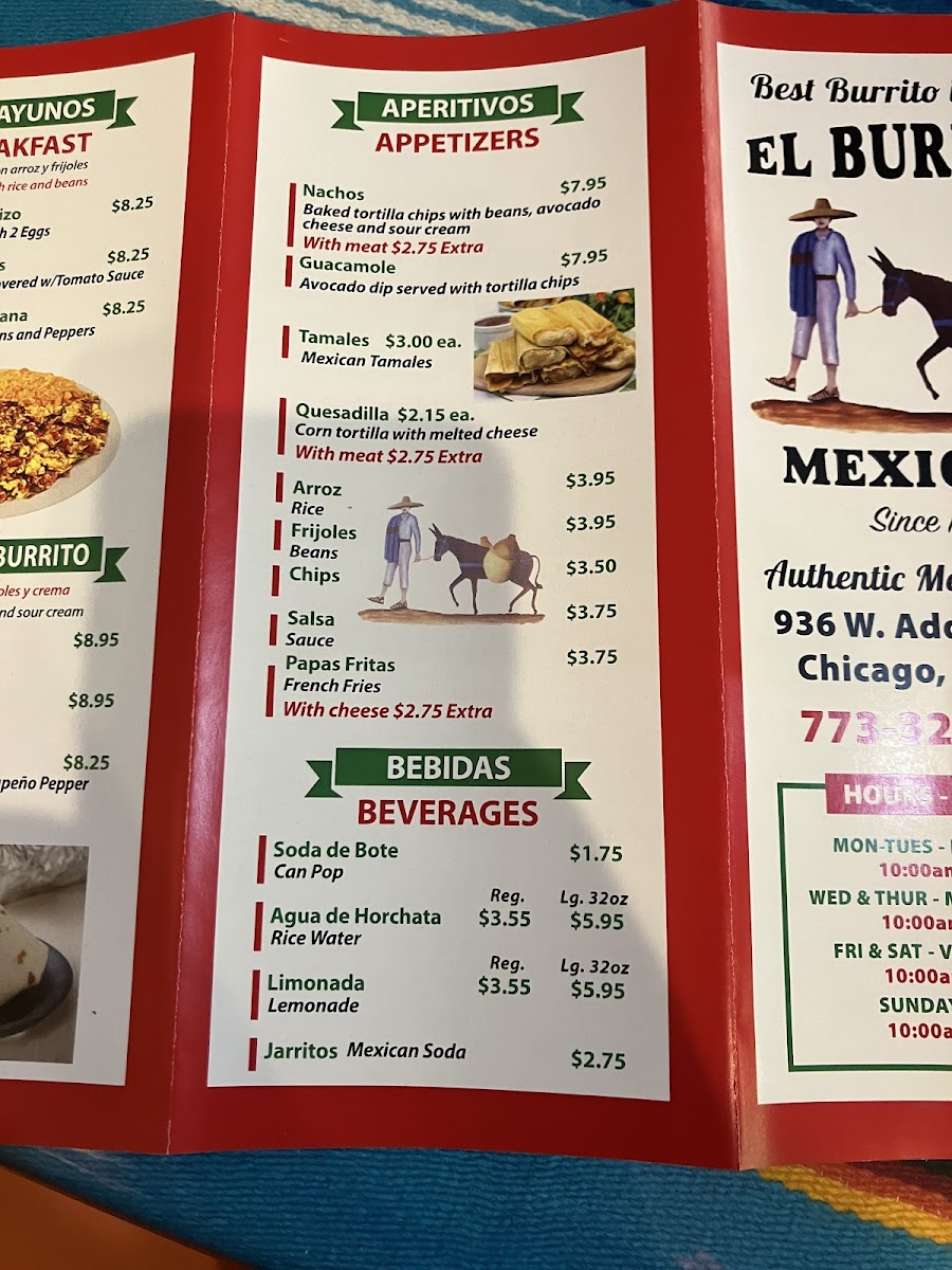 El Burrito Mexicano Photo Menu 3