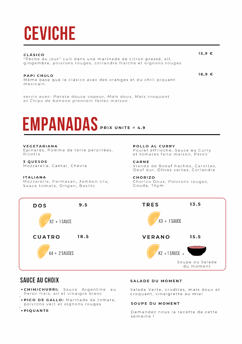 Canoa Café - Empanadas y Ceviches Photo Menu 3