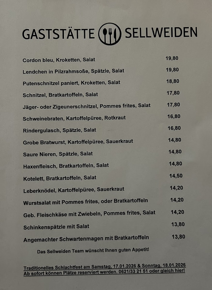 Gaststätte Kleingartenverein Sellweiden Photo Menu 1