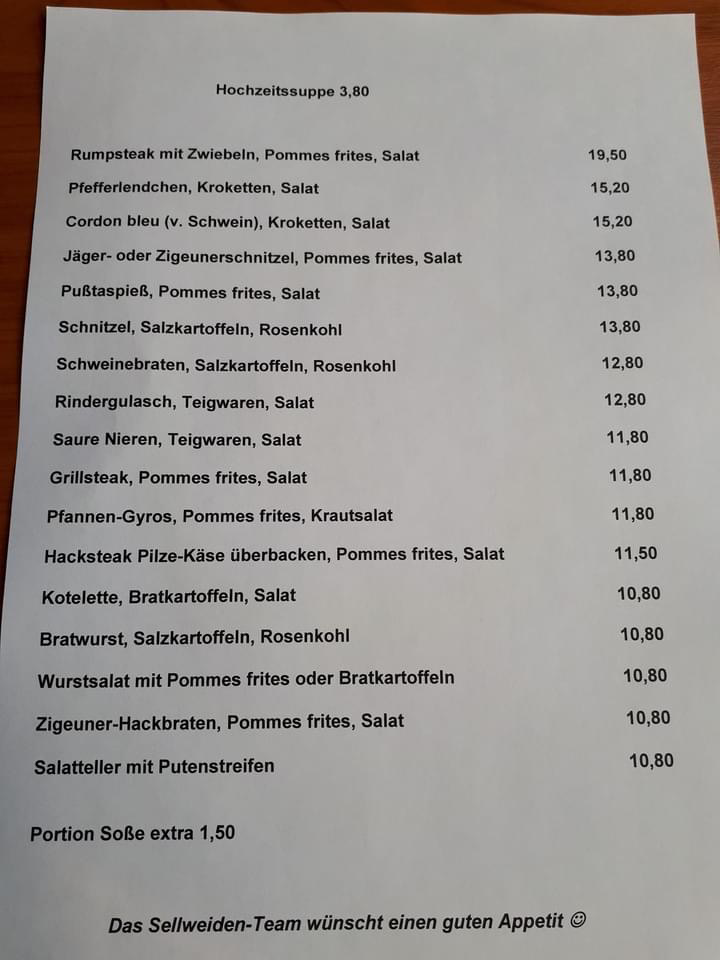 Gaststätte Kleingartenverein Sellweiden Photo Menu 10