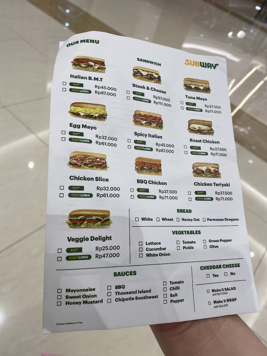 Subway PIM 3 Photo Menu 4