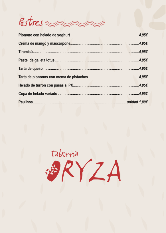 Taberna Oryza Photo Menu 5