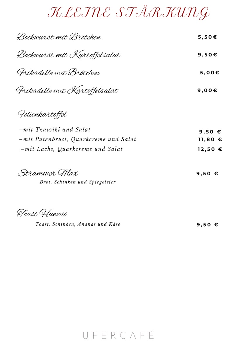 Ufercafé Photo Menu 1