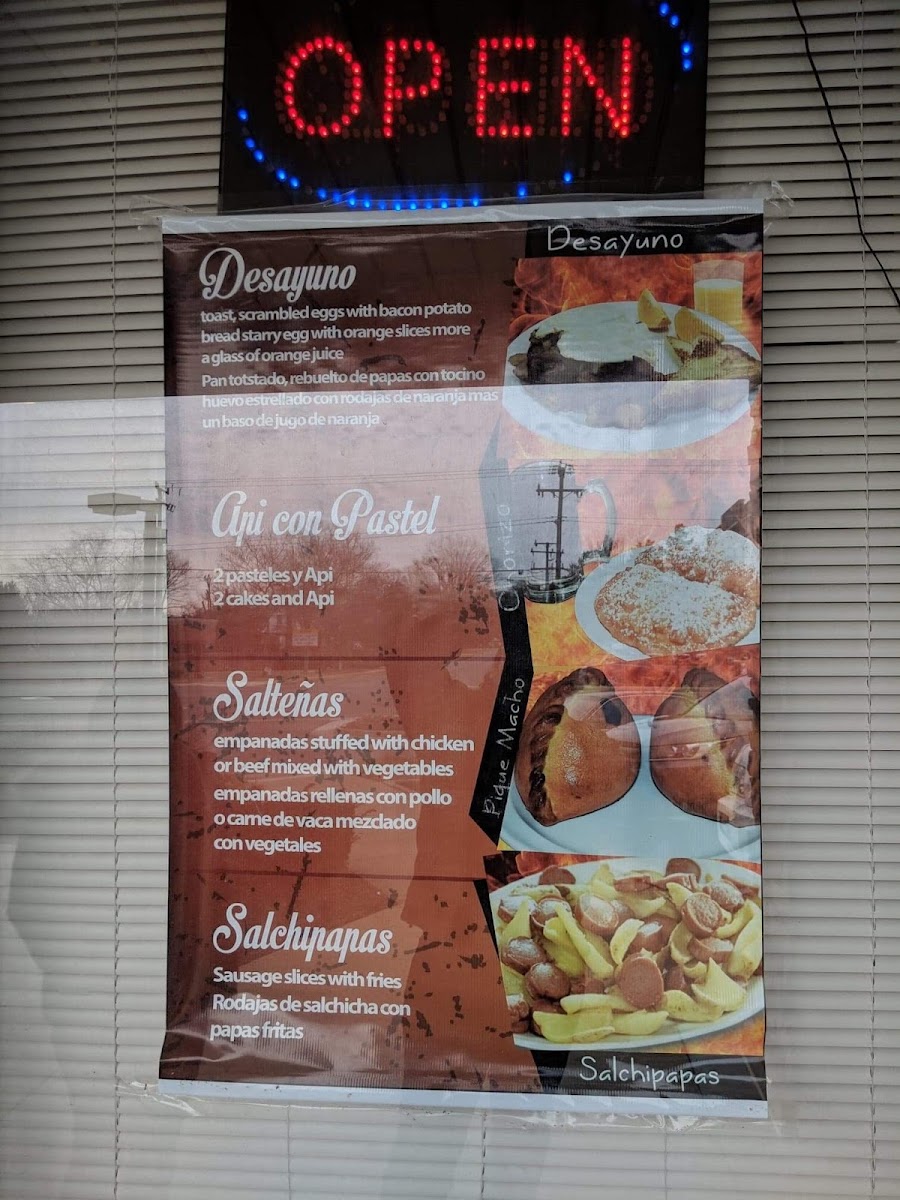 The Bolivian Sabor Photo Menu 3