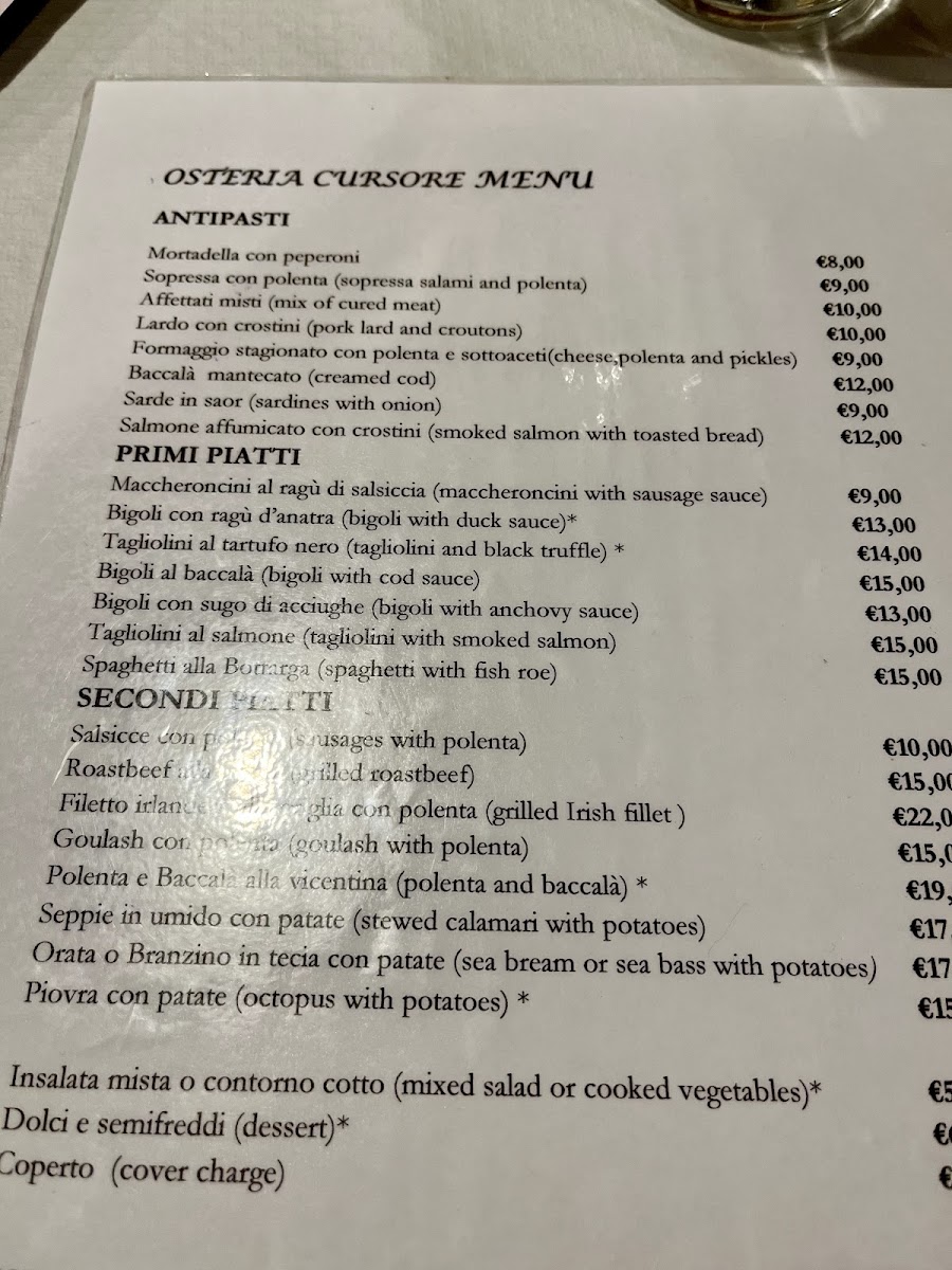Osteria Il Cursore Photo Menu 10