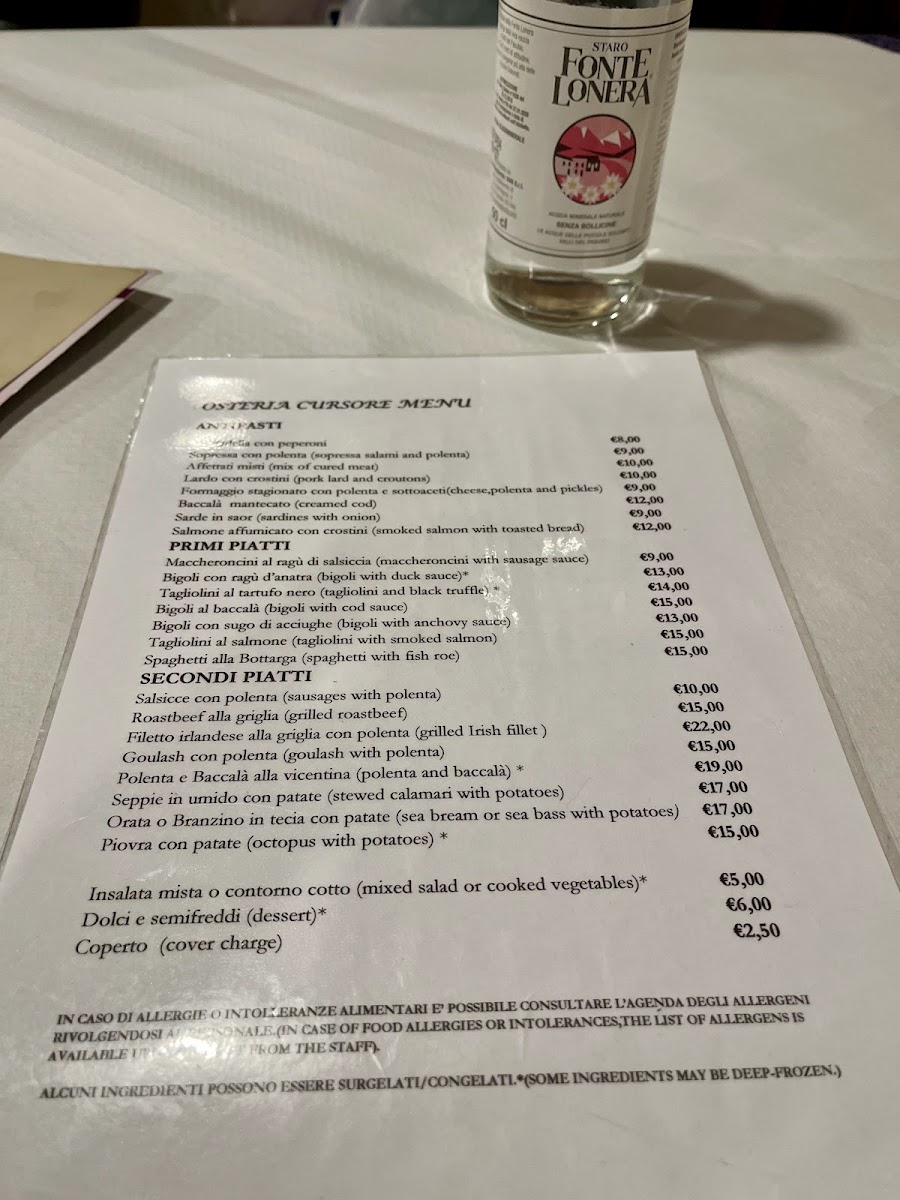 Osteria Il Cursore Photo Menu 2