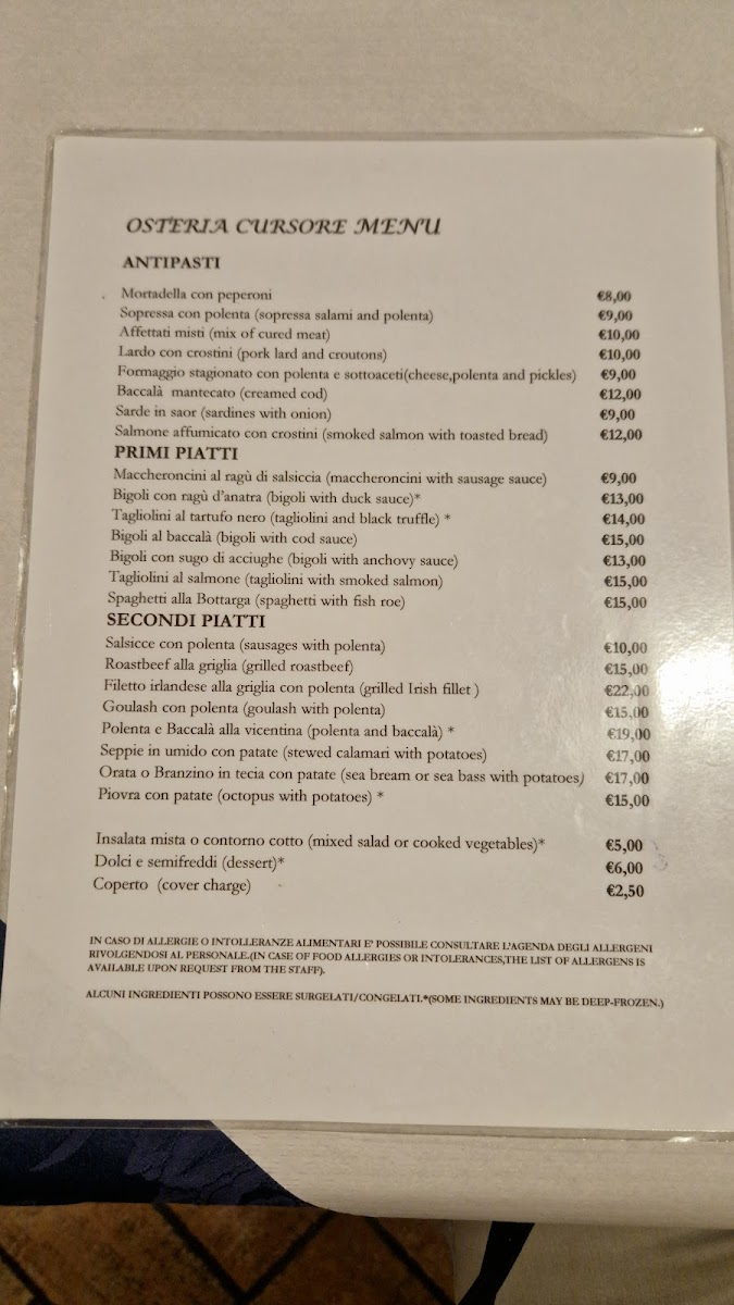 Osteria Il Cursore Photo Menu 3