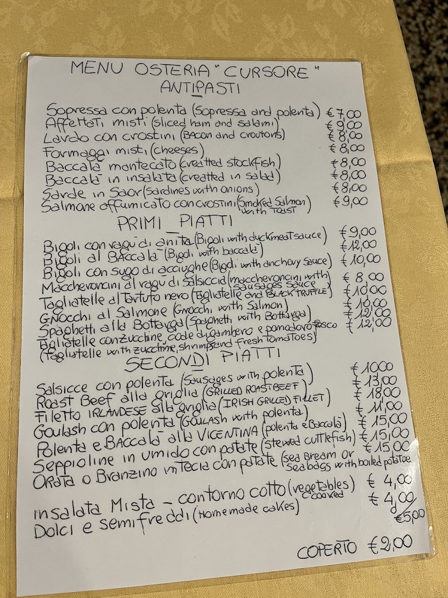 Osteria Il Cursore Photo Menu 5