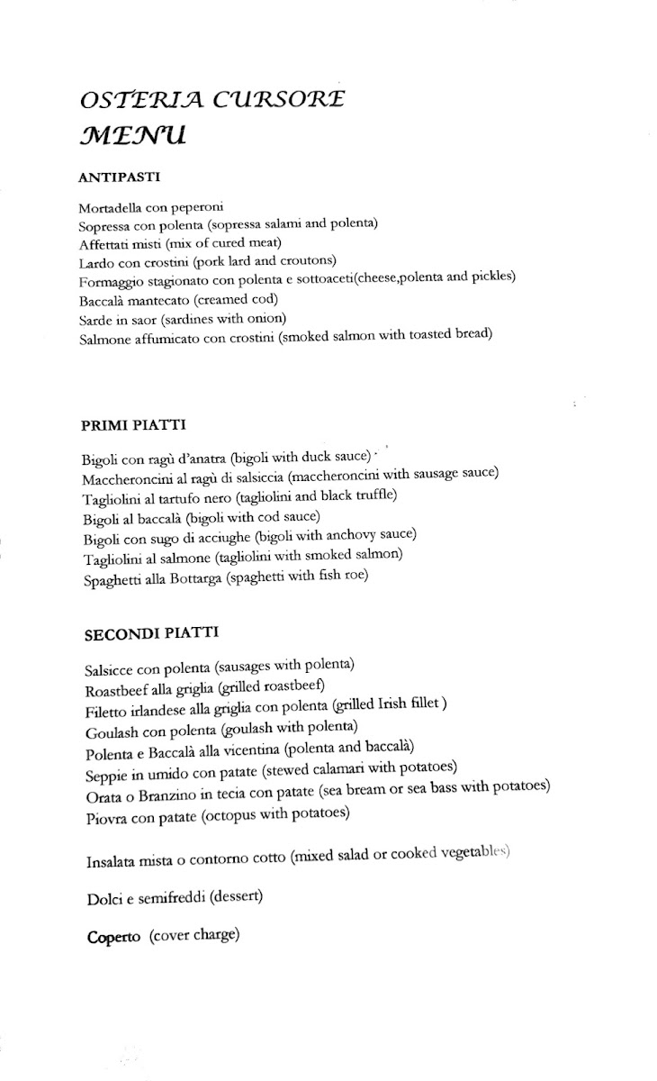 Osteria Il Cursore Photo Menu 8