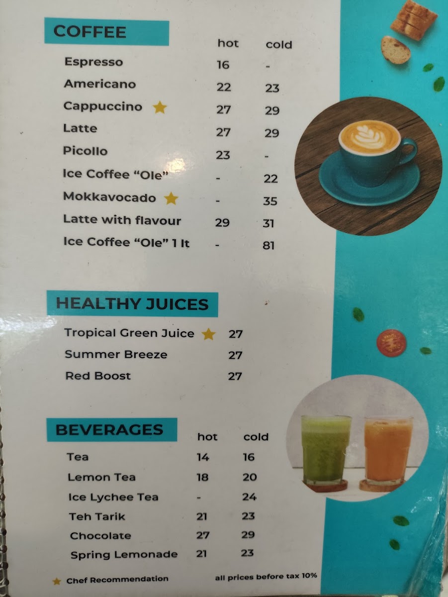 Oleander Bakery Cafe BSD Photo Menu 1