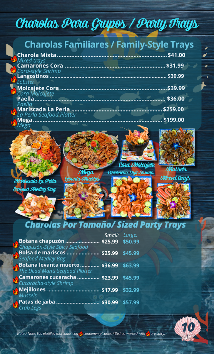 La Perla Mexican Seafood Bar & Grill Photo Menu 2