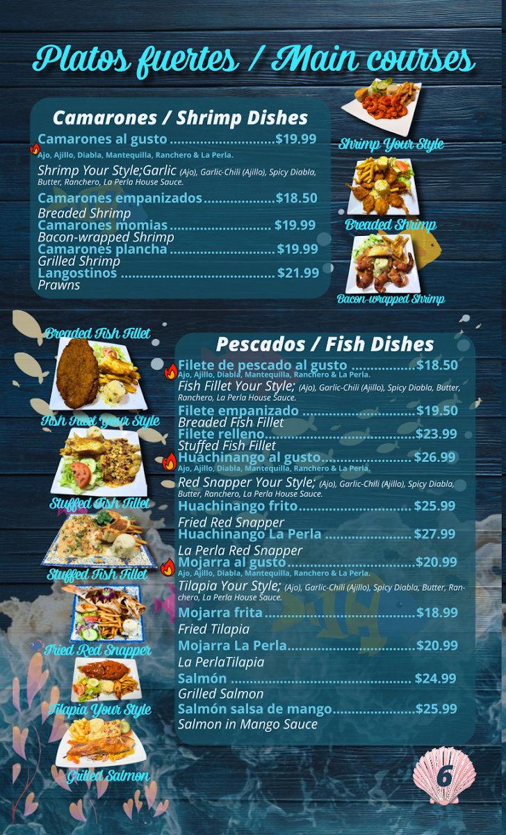 La Perla Mexican Seafood Bar & Grill Photo Menu 3