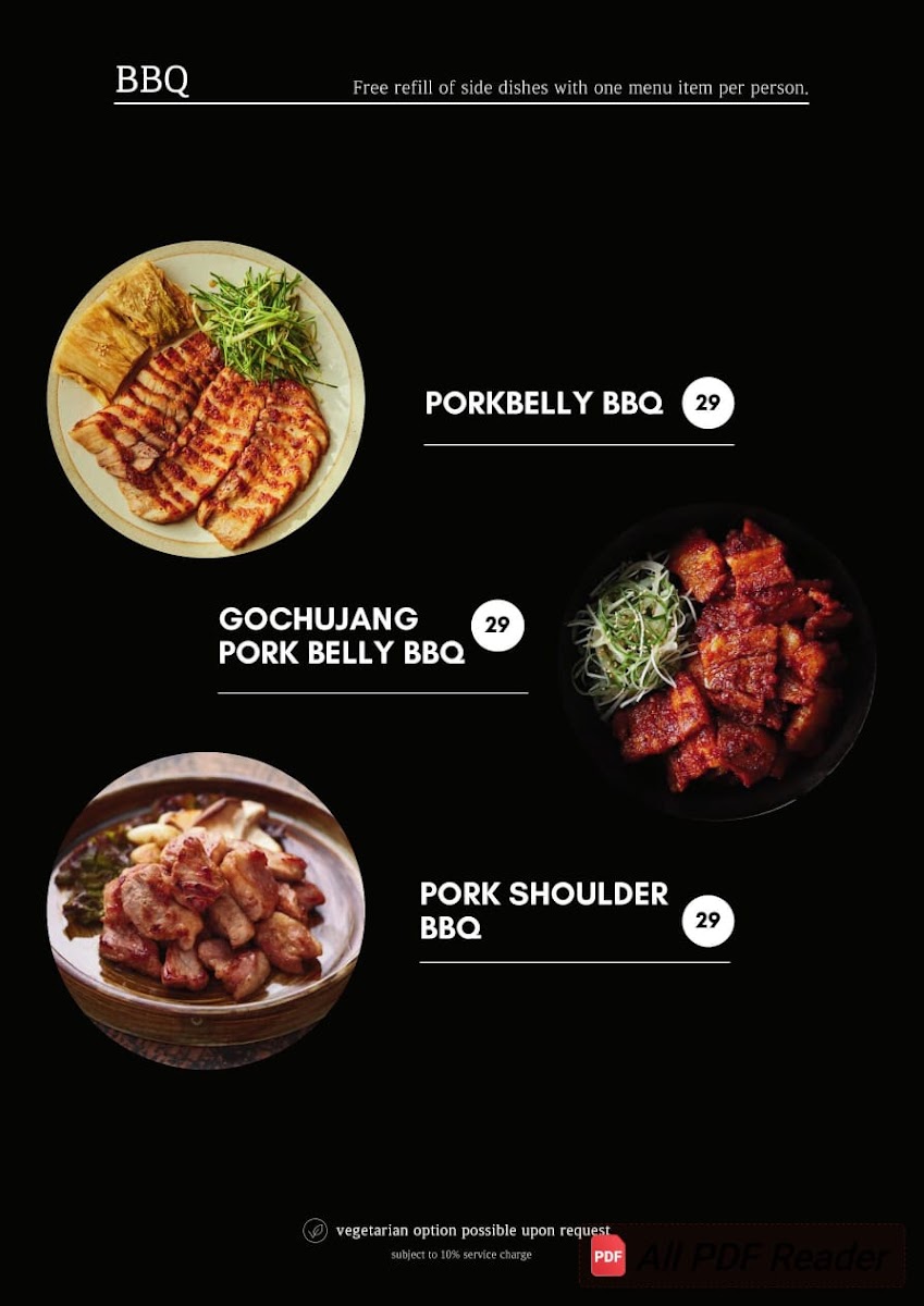 Oneul Korean Restaurant Photo Menu 10