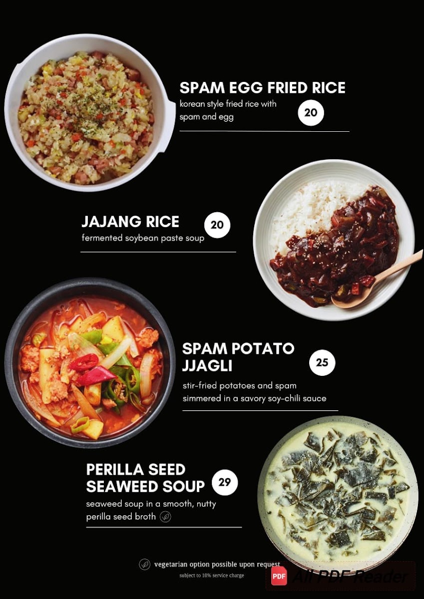 Oneul Korean Restaurant Photo Menu 6