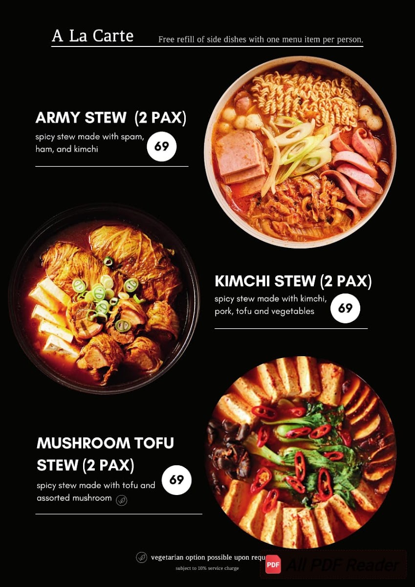 Oneul Korean Restaurant Photo Menu 8