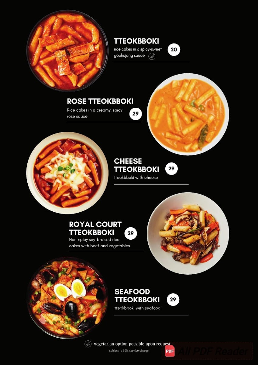 Oneul Korean Restaurant Photo Menu 9