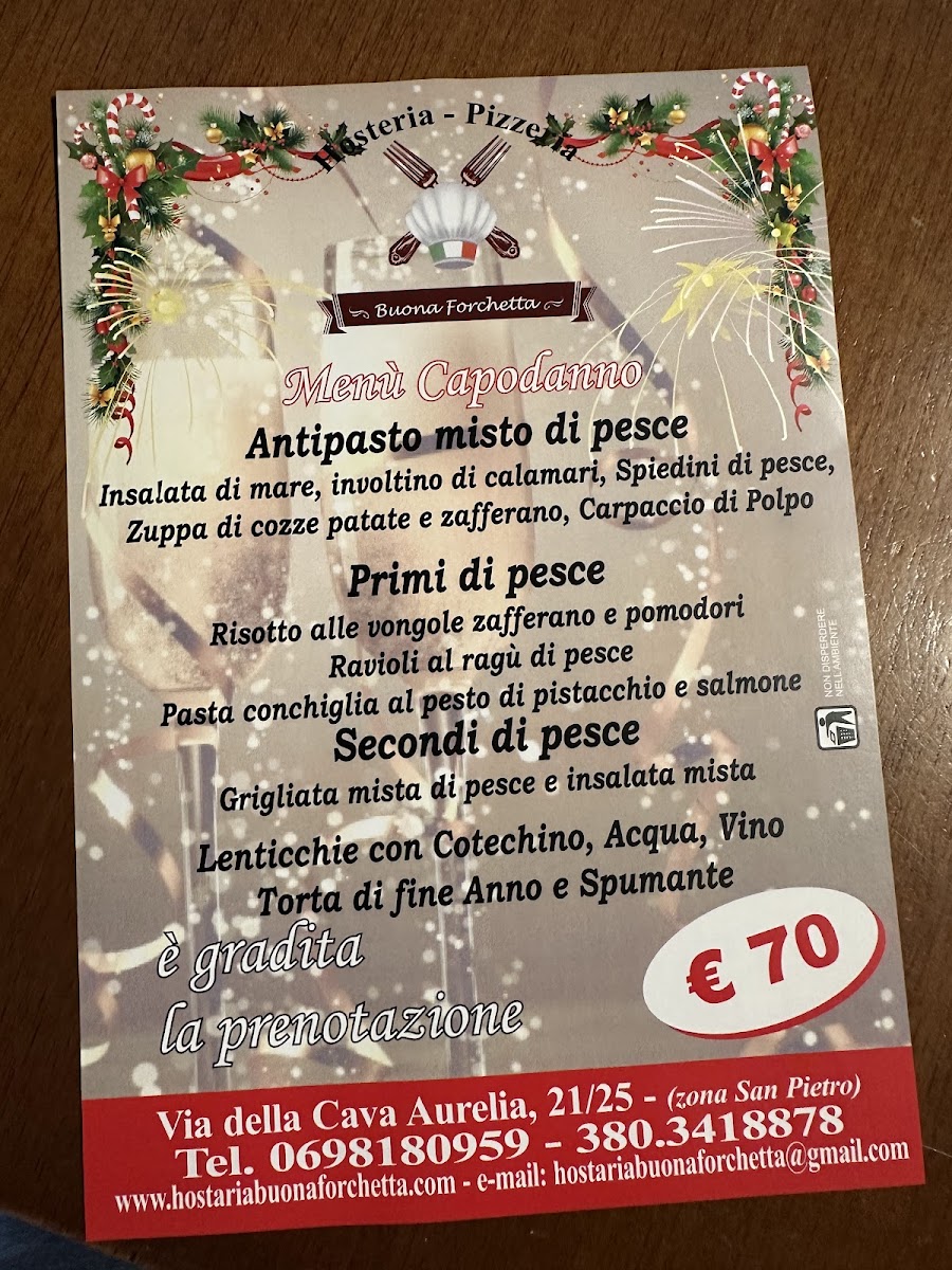 Ristorante pizzeria Buona Forchetta Photo Menu 1