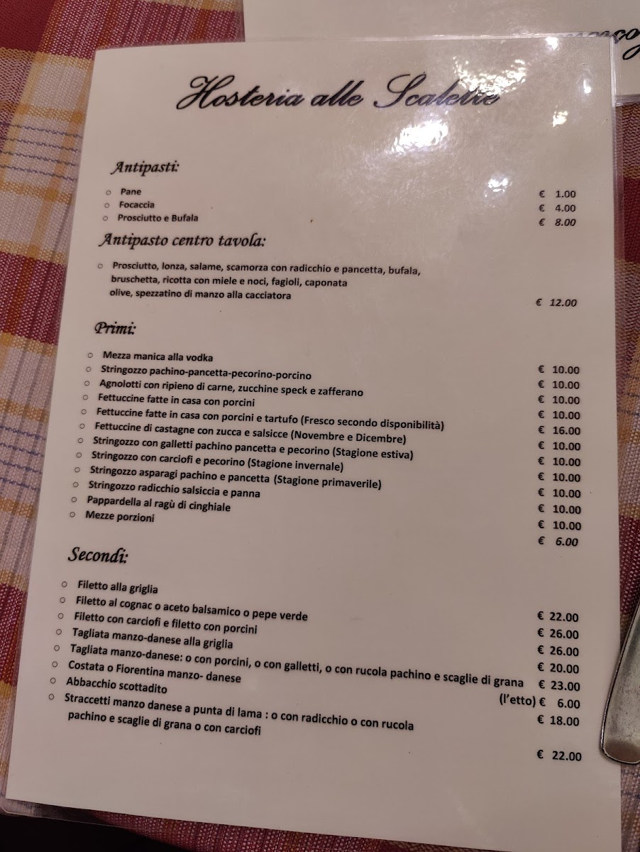 Hosteria delle Scalette Photo Menu 1
