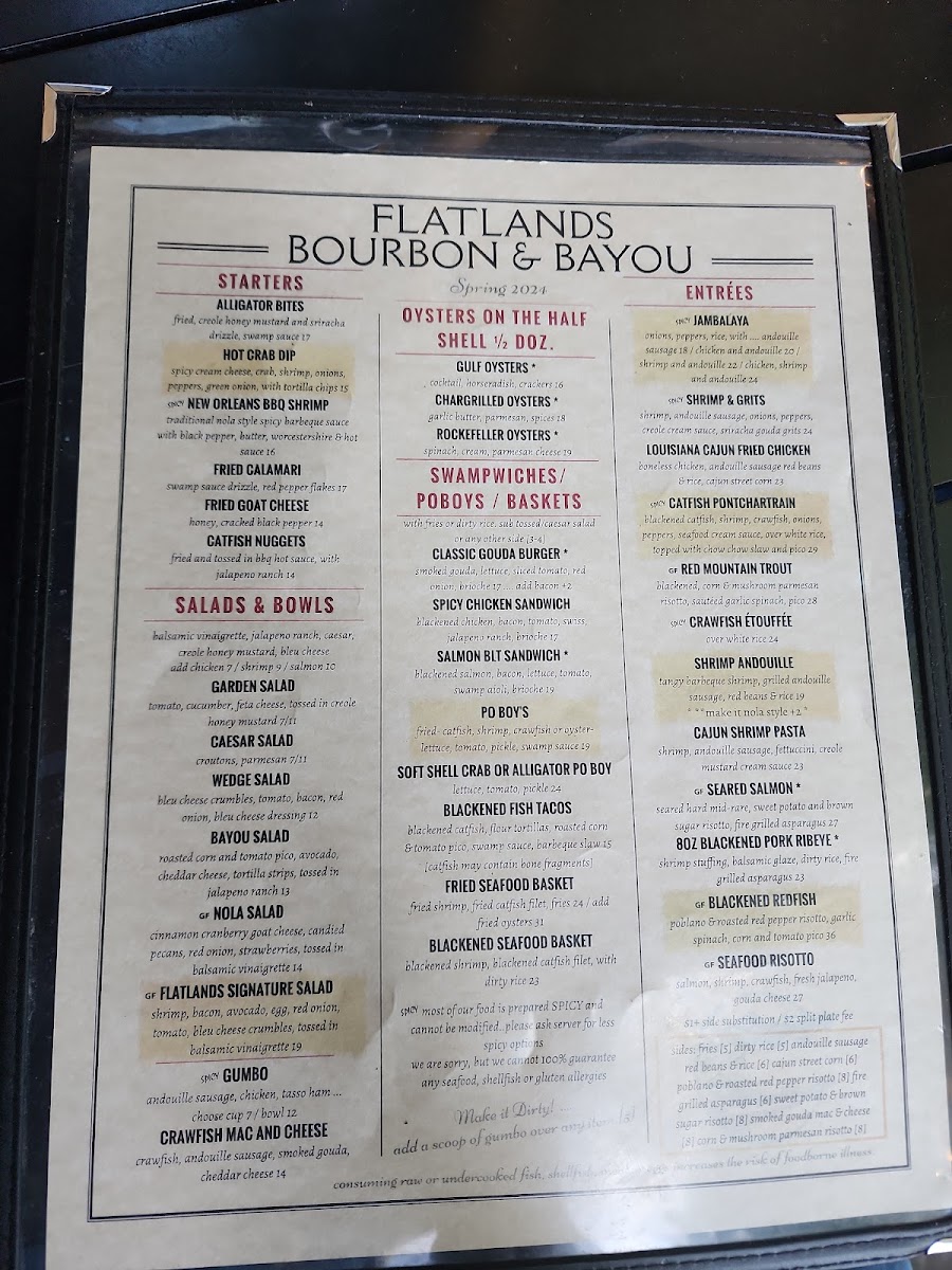 Flatlands Bourbon and Bayou Photo Menu 10